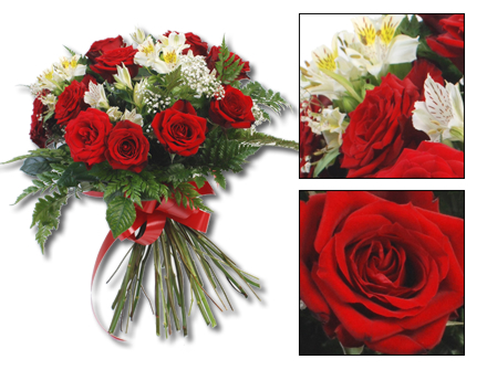 Bouquet Flores Amor Sincero - Entrega de Flores Arranjos Bouquets Cestos Floristas Loja de Flores