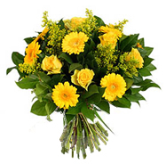 Loja de Flores - Entrega de Flores - Floristas Online - Bouquet de Flores - Bouquet Gerberas e Rosas Amarelas